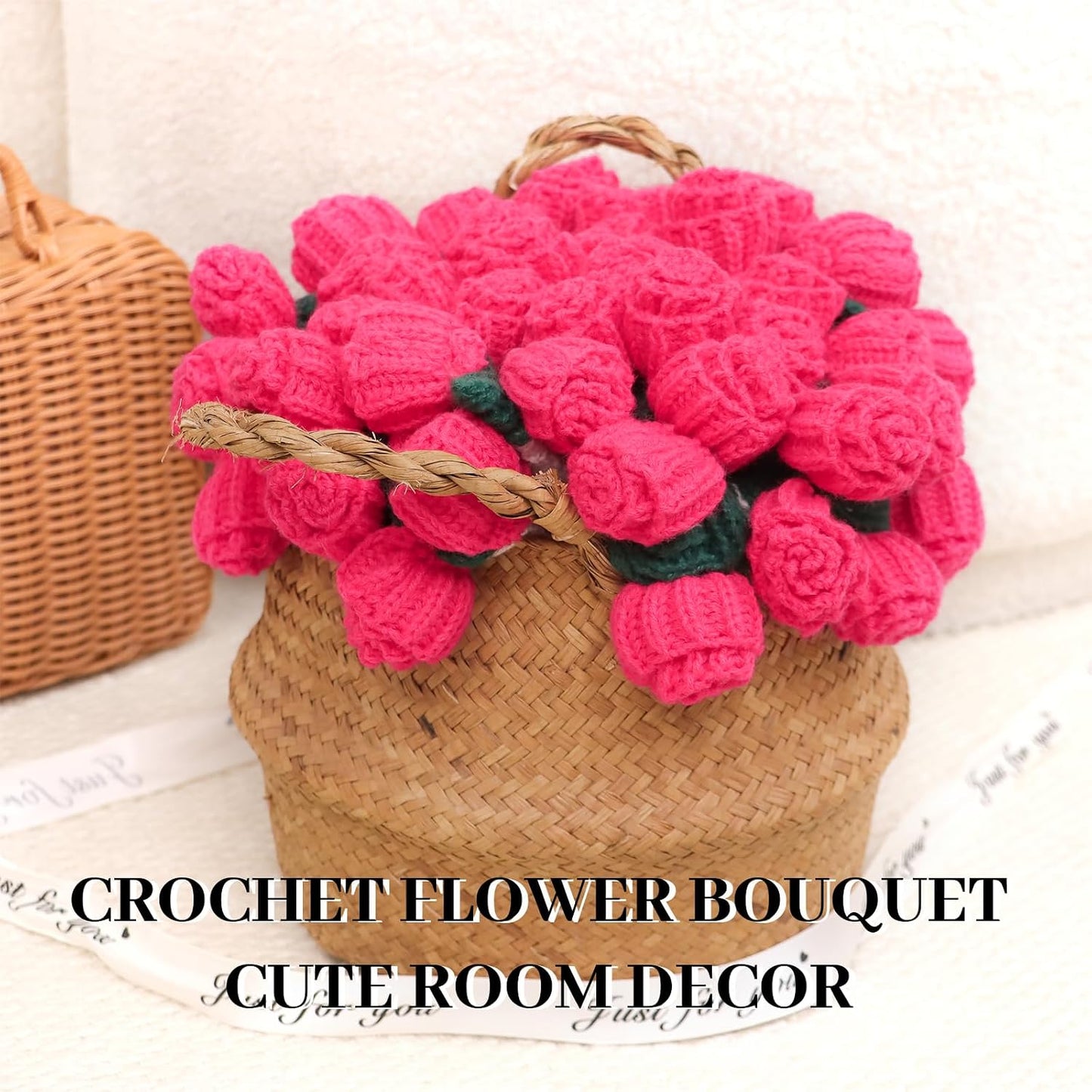 AISDE Manta de ramo de flores de ganchillo, regalos para mujeres, e...