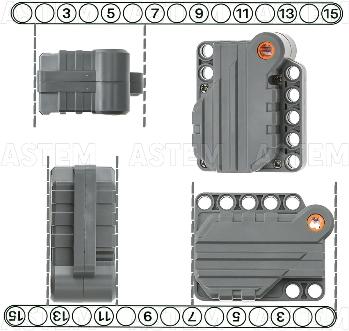 ASTEM 2 piezas técnicas de motor de retroceso compatibles con 12787...