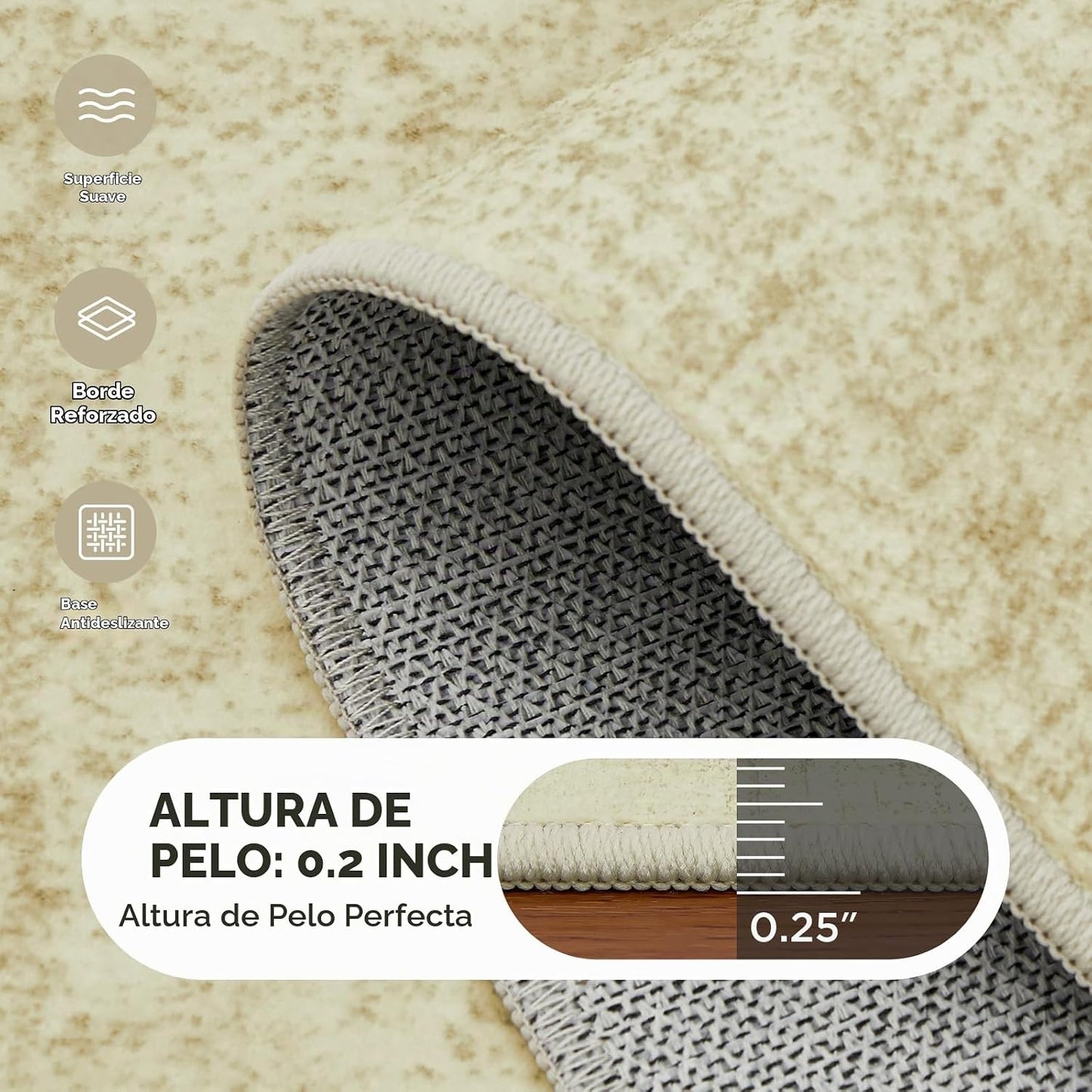 Joydeco Alfombras lavables de 10 x 14 pies para sala de estar, alfo...