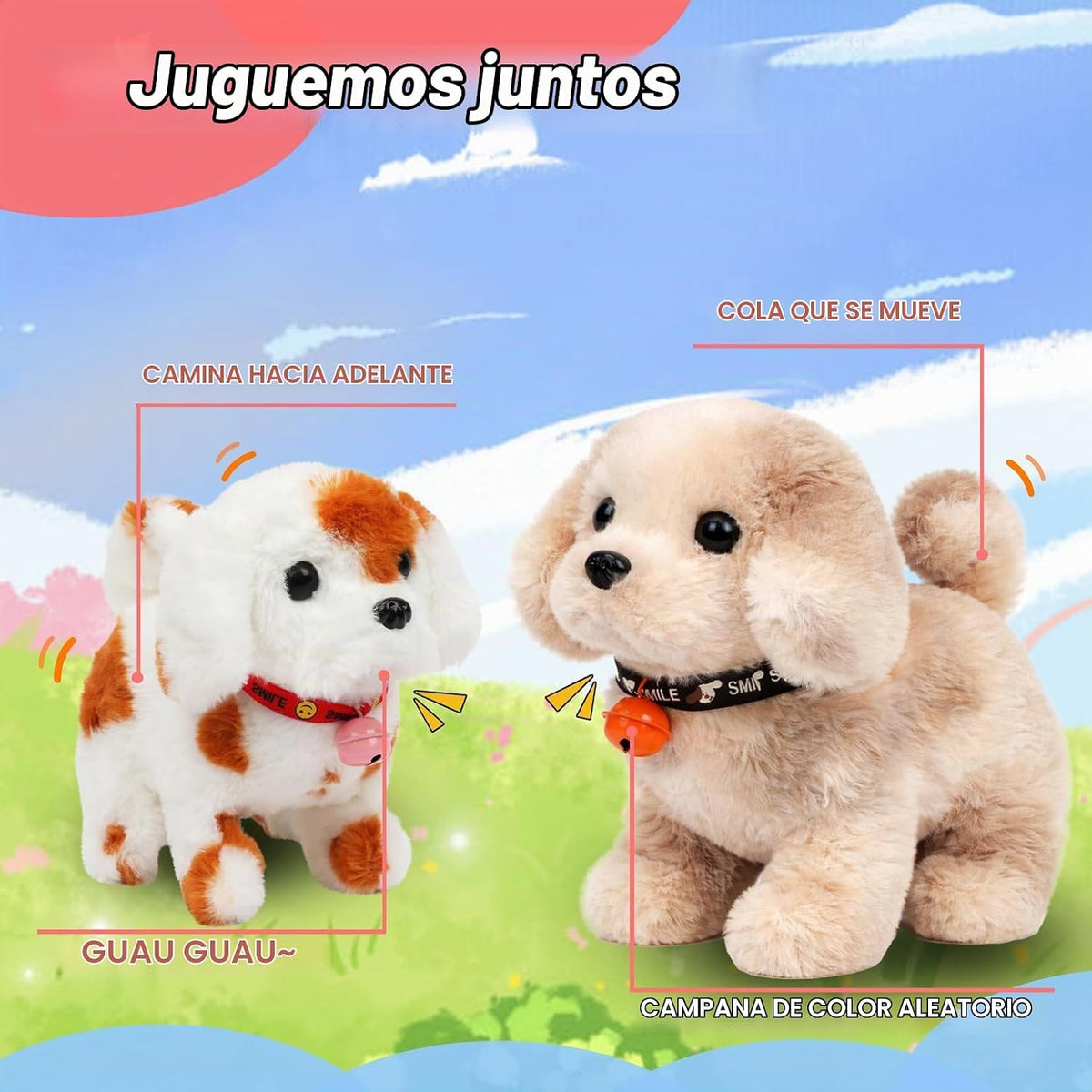 Hopearl Walking Point Dog - Juguete electrónico interactivo de pelu...