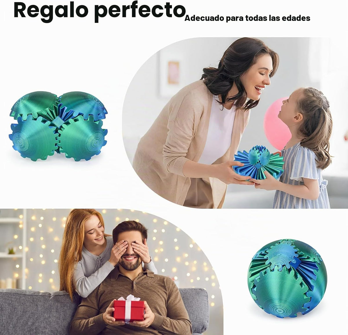 Cubo Juguete Fidget Bola de Engranajes Impreso en 3D, Juguetes Fidg...