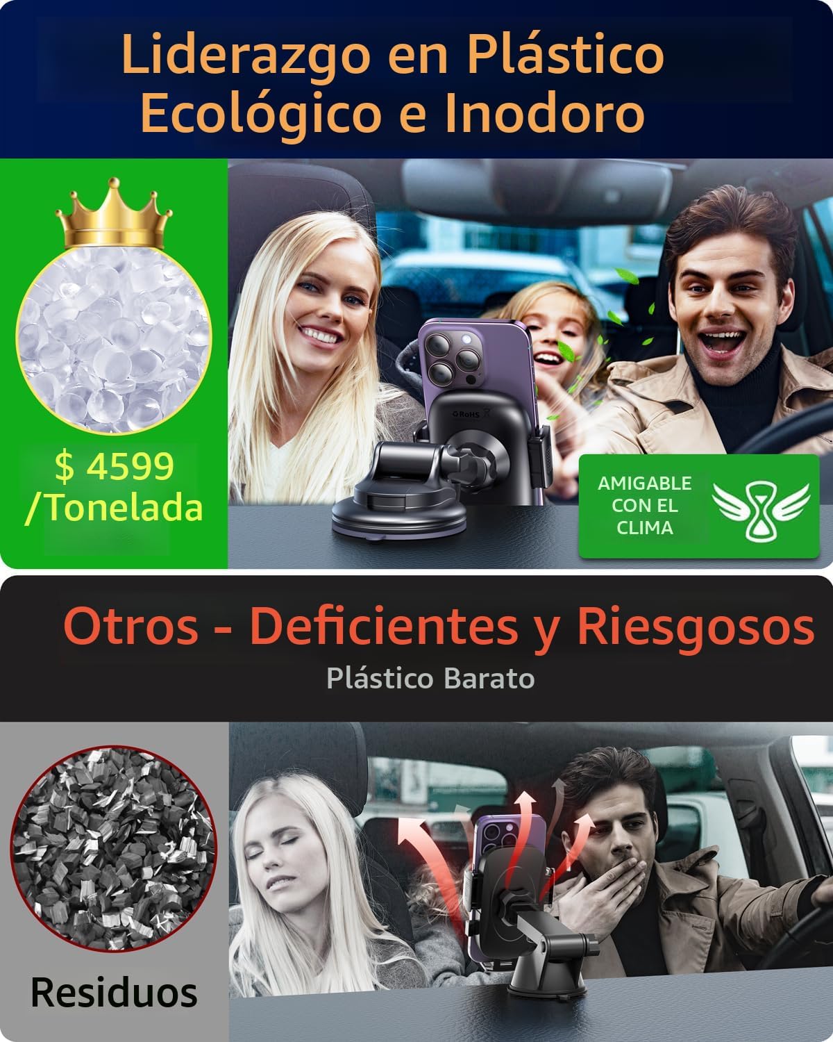 Qifutan Soporte de teléfono para salpicadero para tu automóvil, sop...