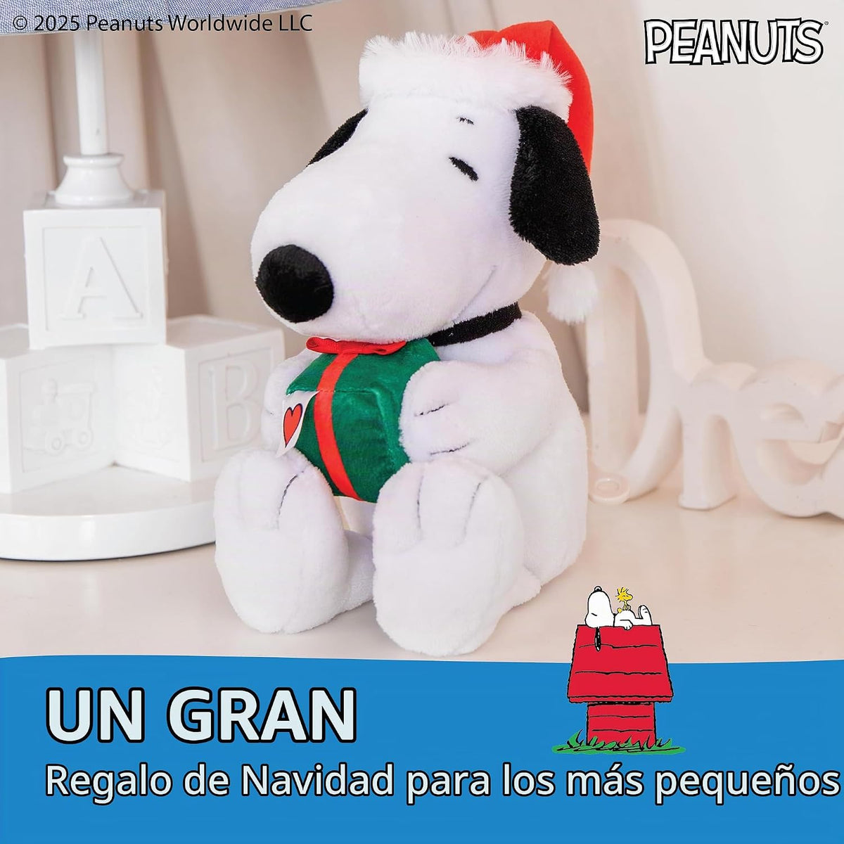 Kids Preferred Snoopy de Peanuts, peluche musical con movimiento, c...