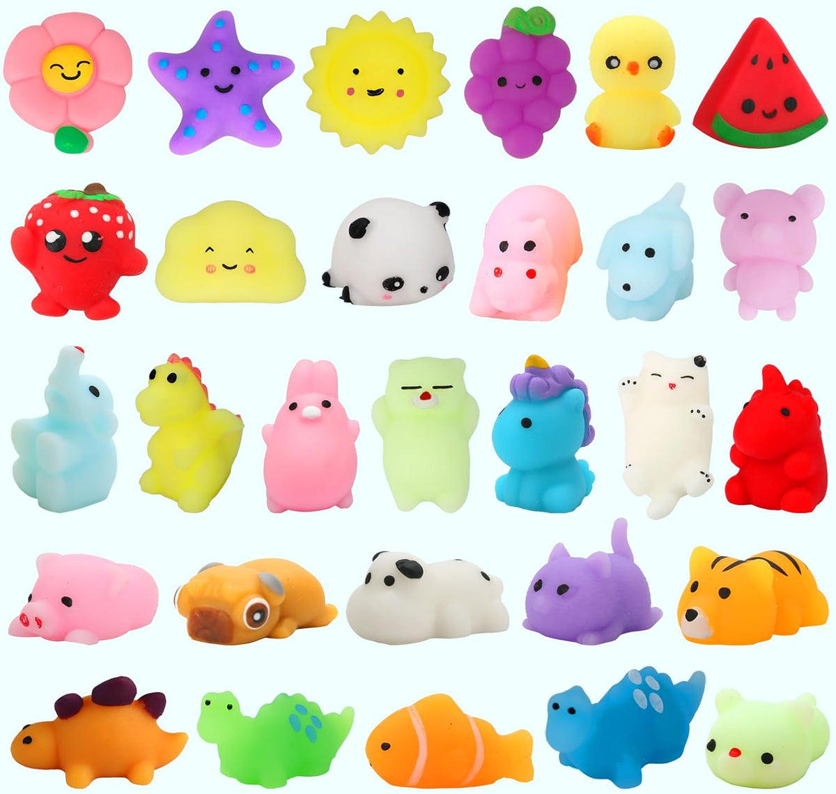 Paquete de 30 juguetes esponjosos, juguetes esponjosos kawaii, recu...
