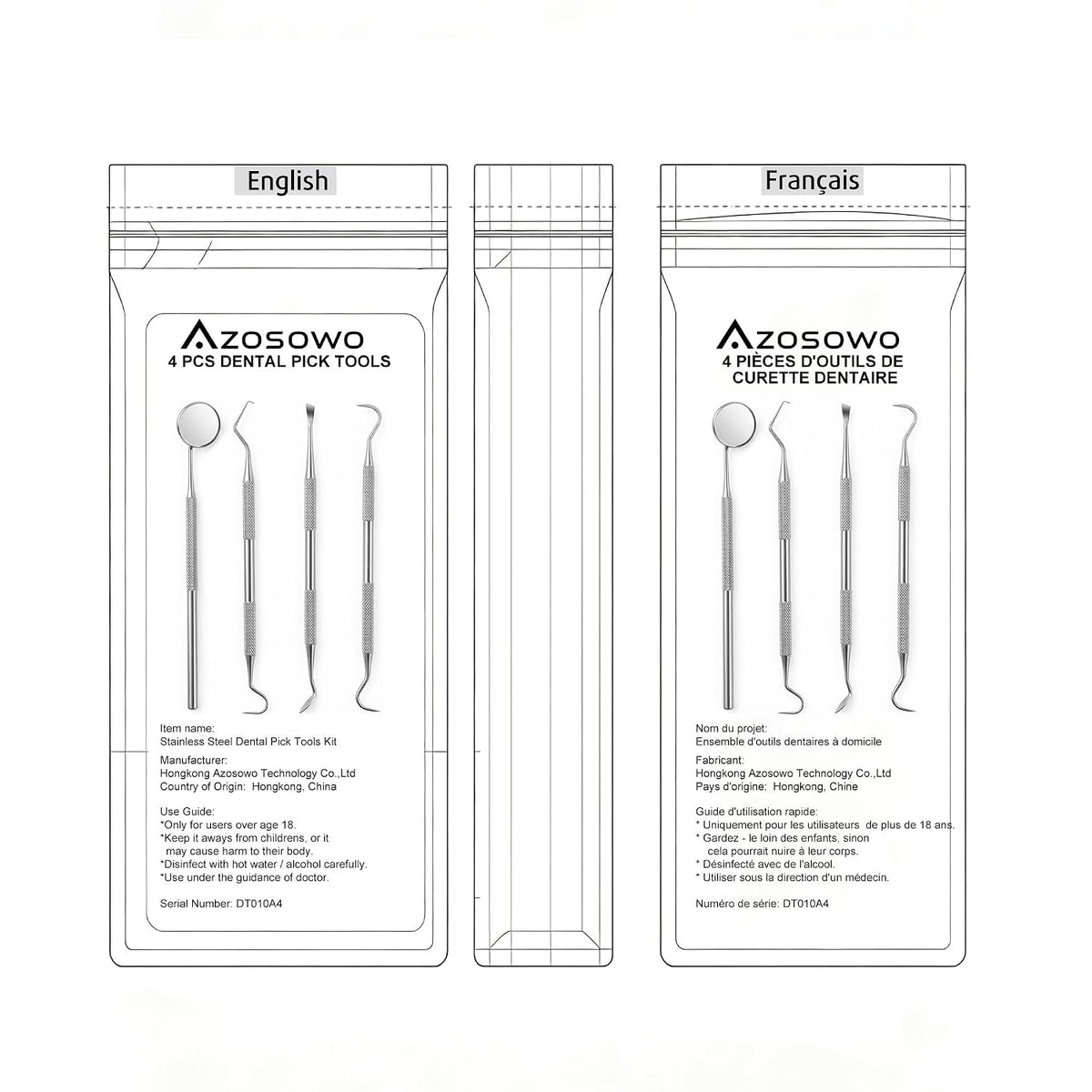 Azosowo Herramientas dentales, Dental Pick Scraper Higiene Dientes...