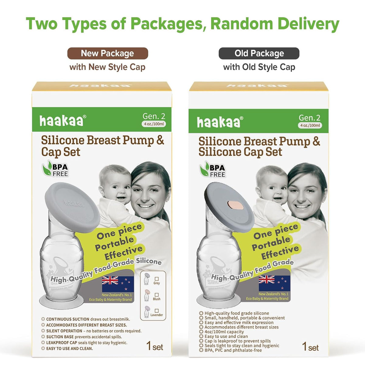 Haakaa Extractor de Leche Manual con Base 4 Fl Oz\/100ml+Tapa | Suc...