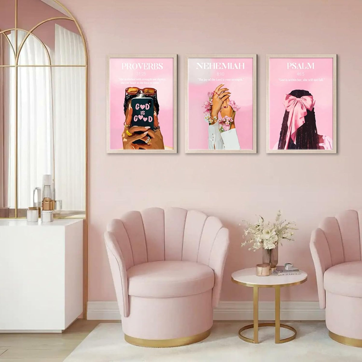 Lienzo decorativo para pared cristiano enmarcado con versículo bíbl...