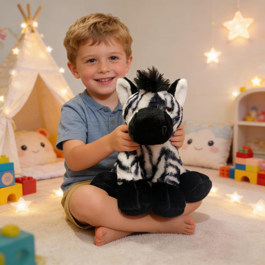 YUKOUQIAN Peluche de cebra de 8 pulgadas para niñas y niños de Navi...