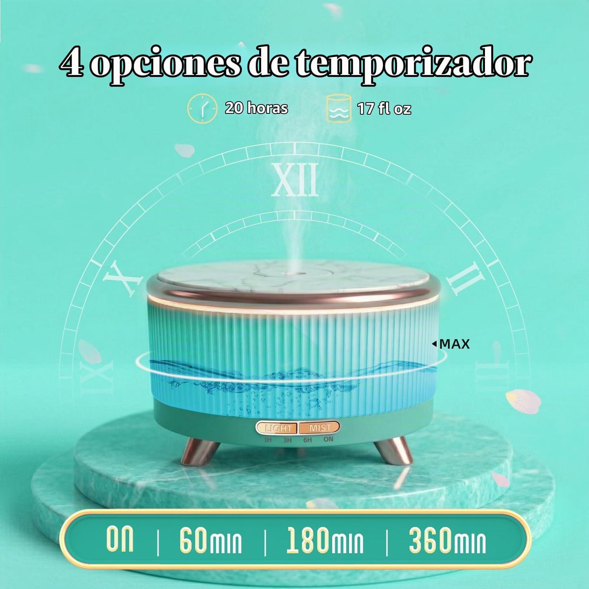 YOUENKITY Difusor del aceite esencial de 16.9 fl oz, humidificador...