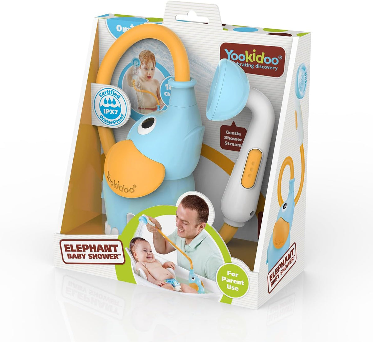 Yookidoo - Cabezal de regadera para baño infantil con diseño de ele...
