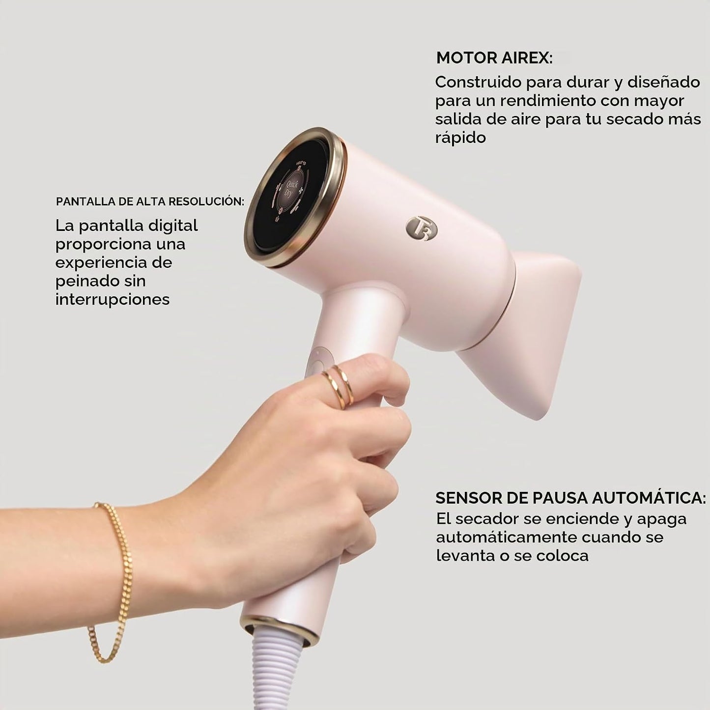 T3 Aire IQ Kit de secador de pelo con concentrador de secado rápido...