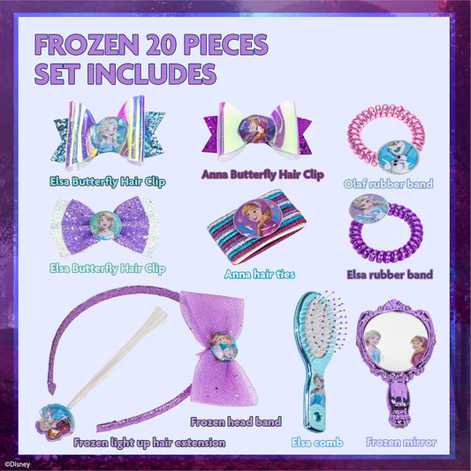 El juego de accesorios para el cabello de Disney Frozen 2 incluye c...
