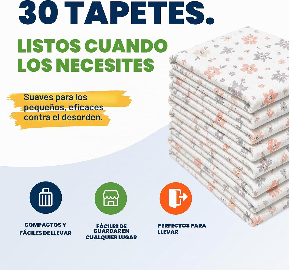 Paquete de 30 alfombrillas desechables Splat de Eli with Love - Alf...