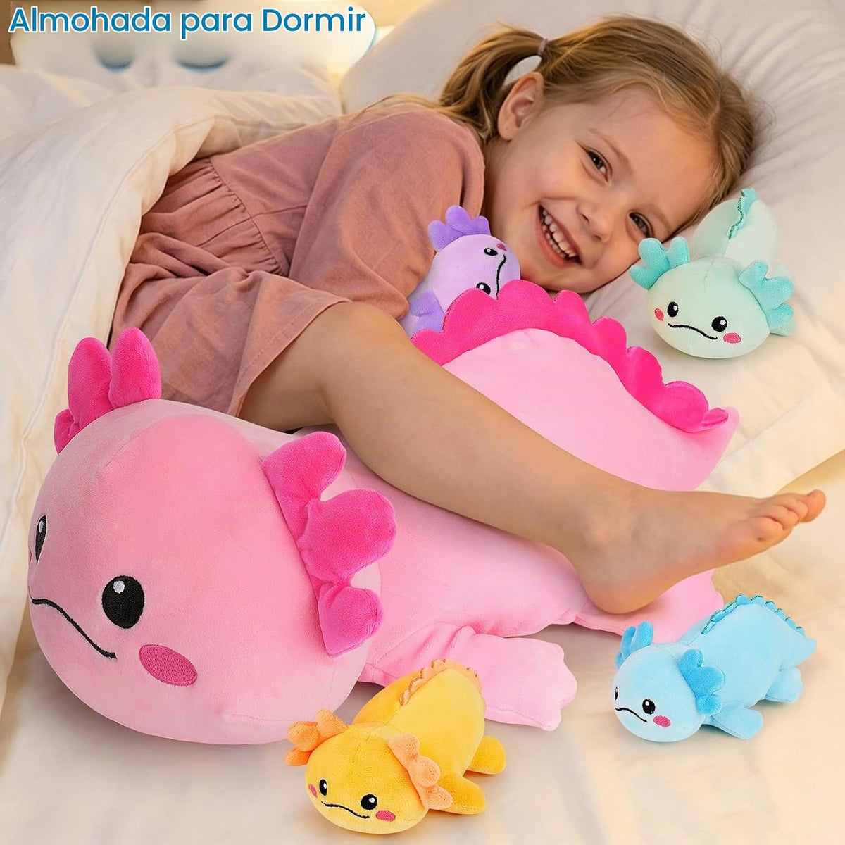 5 piezas de animales de peluche de ajolote familiar de ajolotl de 1...