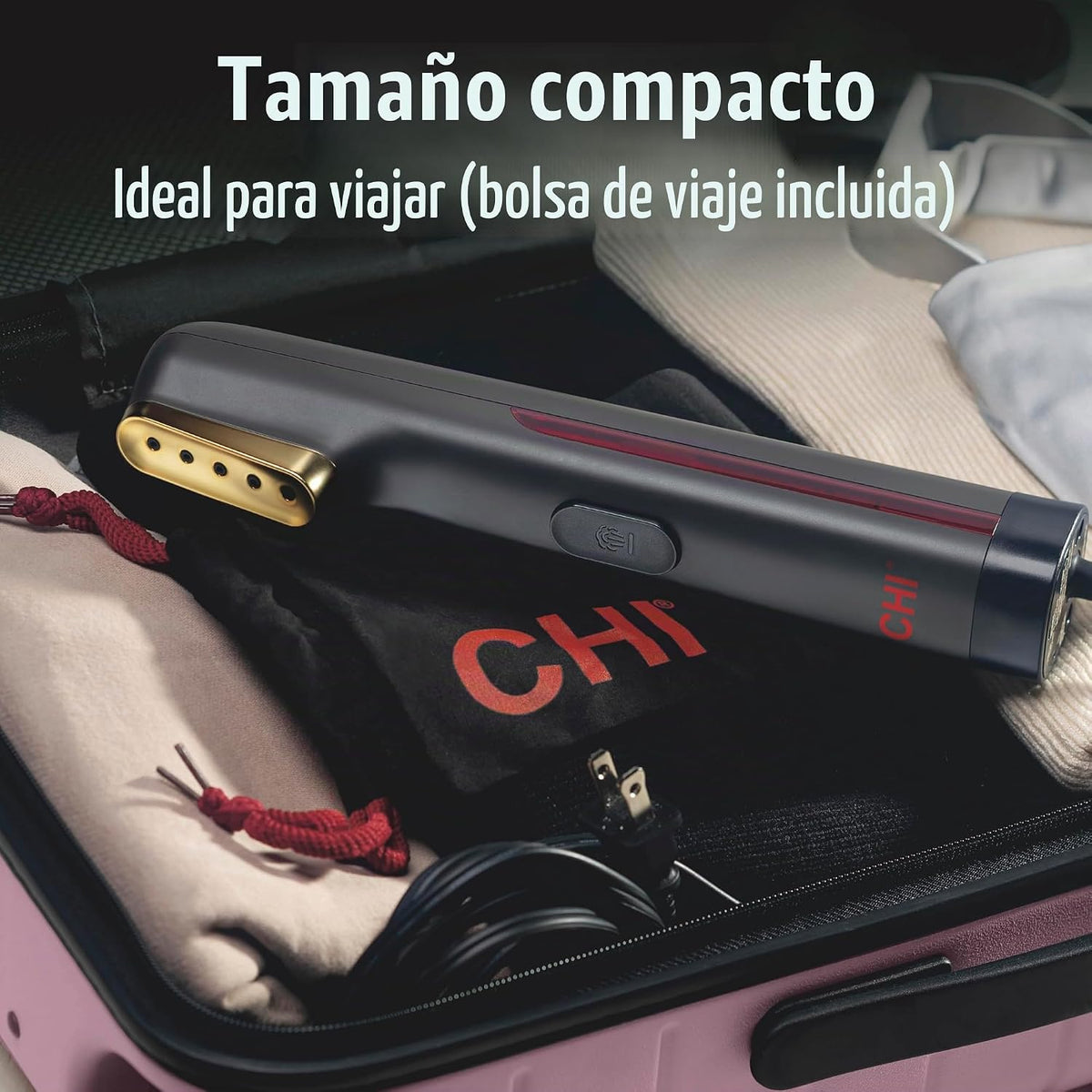 CHI Vapor de mano para ropa, 800 vatios, color negro | Removedor de...