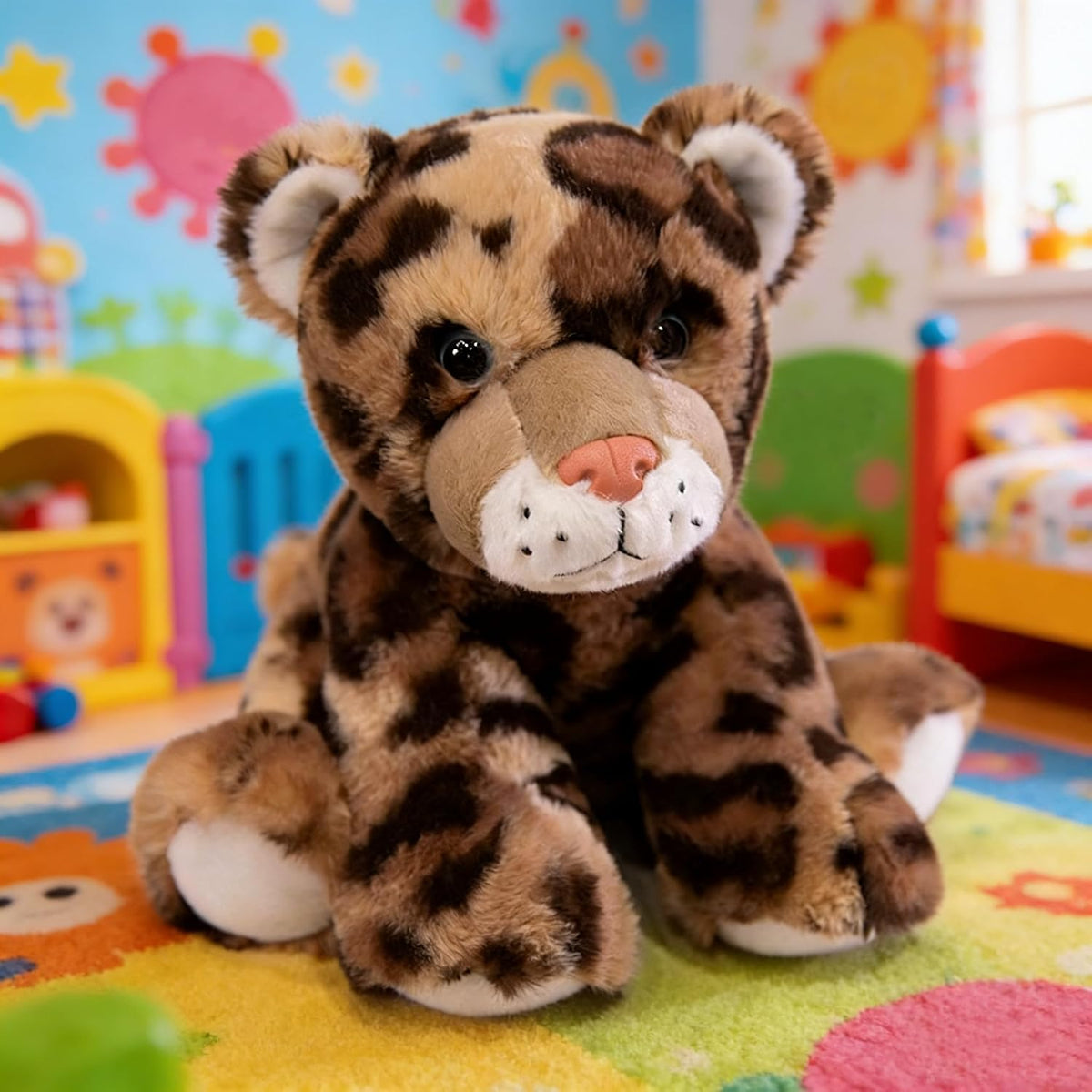 YUKOUQIAN Lindo animal de peluche de leopardo de 8 pulgadas para ni...