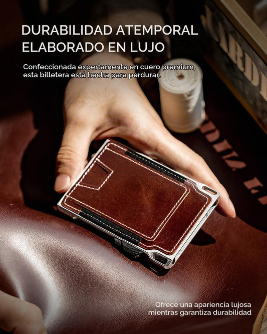 LORZOR Cartera táctica delgada, cartera minimalista para hombres, c...
