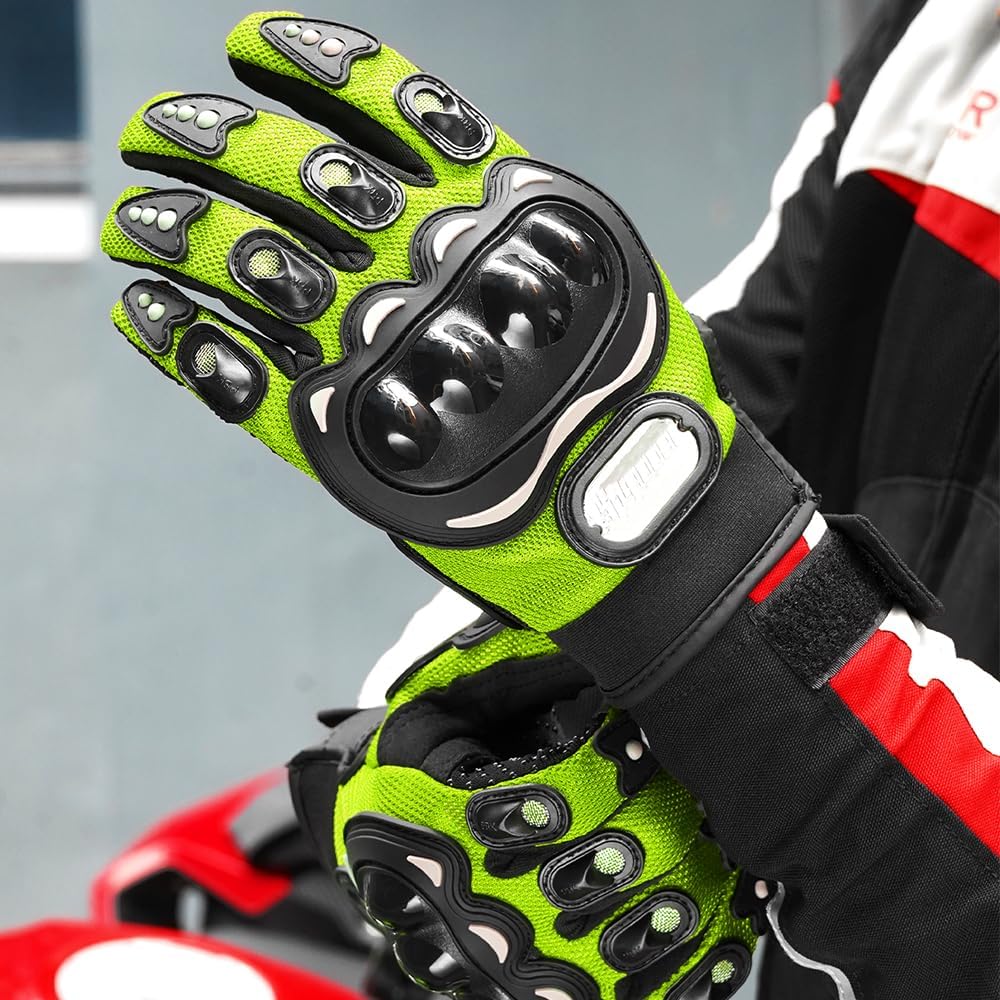 Dirtbike - Guantes para hombre, fibra de poliéster\/carbono, protec...
