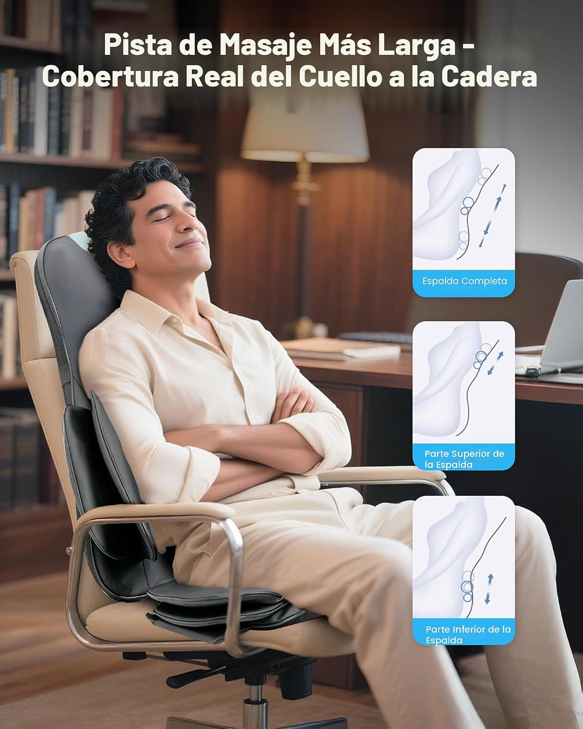 COMFIER Shiatsu - Masajeador de cuello y espalda, almohadilla para...