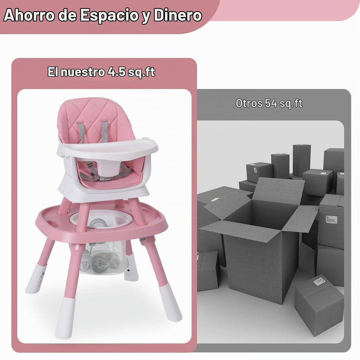 Babyliebe Silla alta para bebé 15 en 1, silla alta convertible para...
