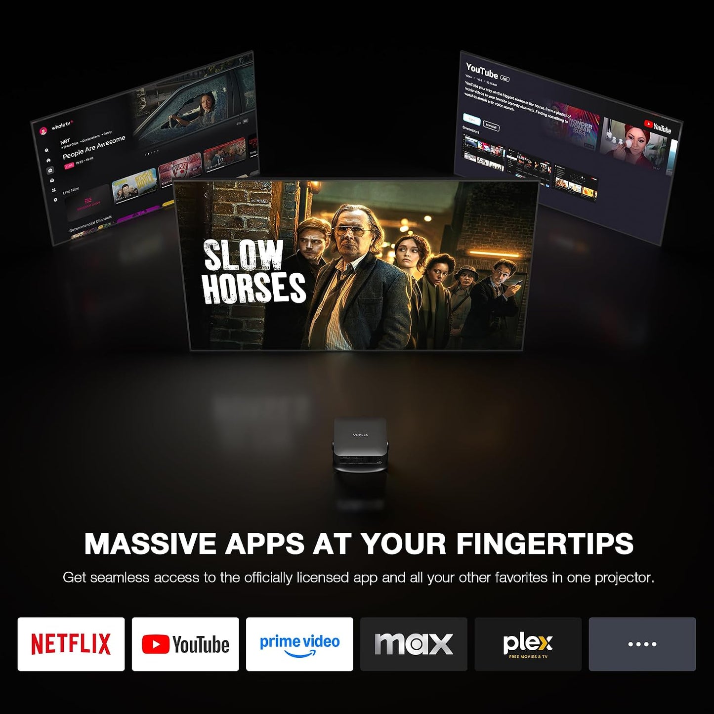Aplicación con licencia oficial y 1080P nativa: el mini proyector i...