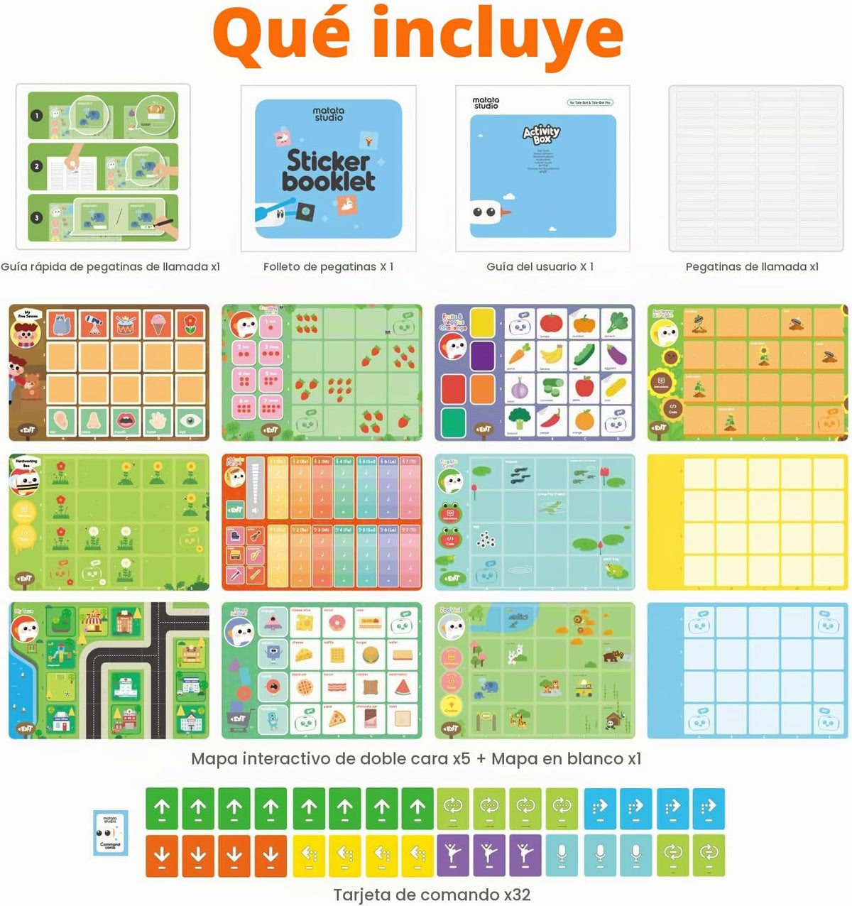 Caja de actividades MatataStudio, complemento para el robot de codi...