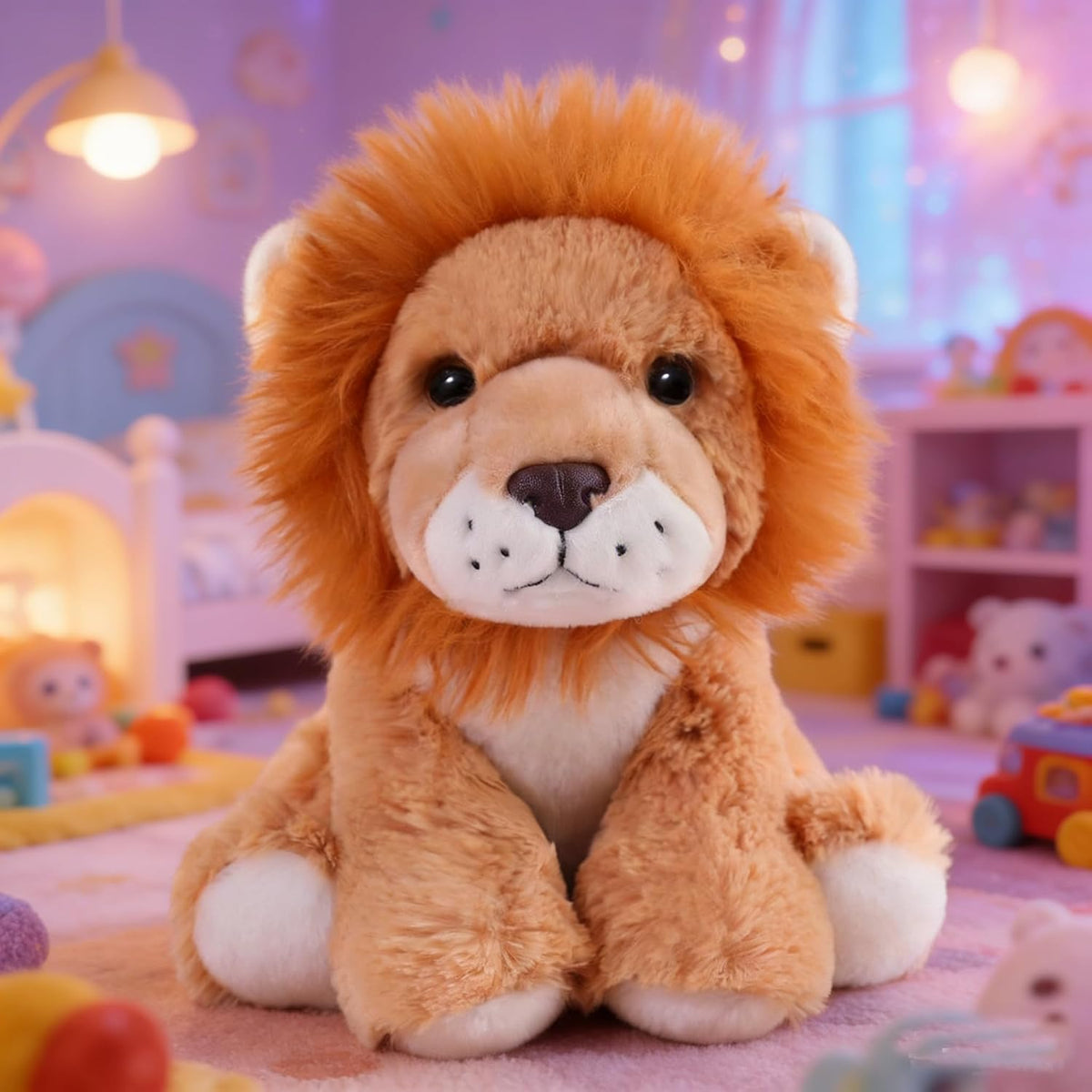 YUKOUQIAN Peluche de león de 8 pulgadas para niñas y niños, Navidad...