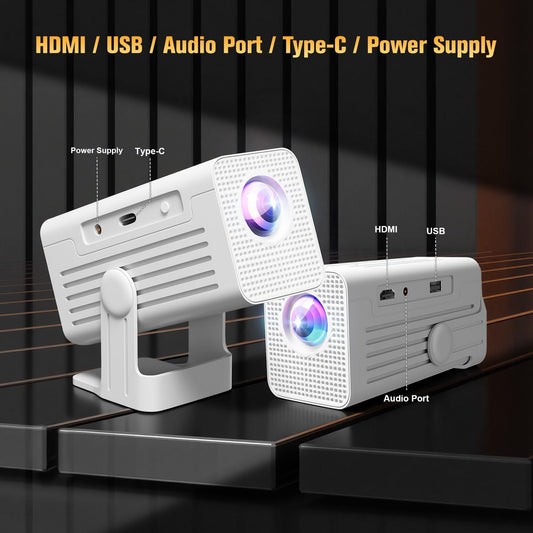 XENPONAD Mini proyector con WiFi y Bluetooth, proyector compatible...