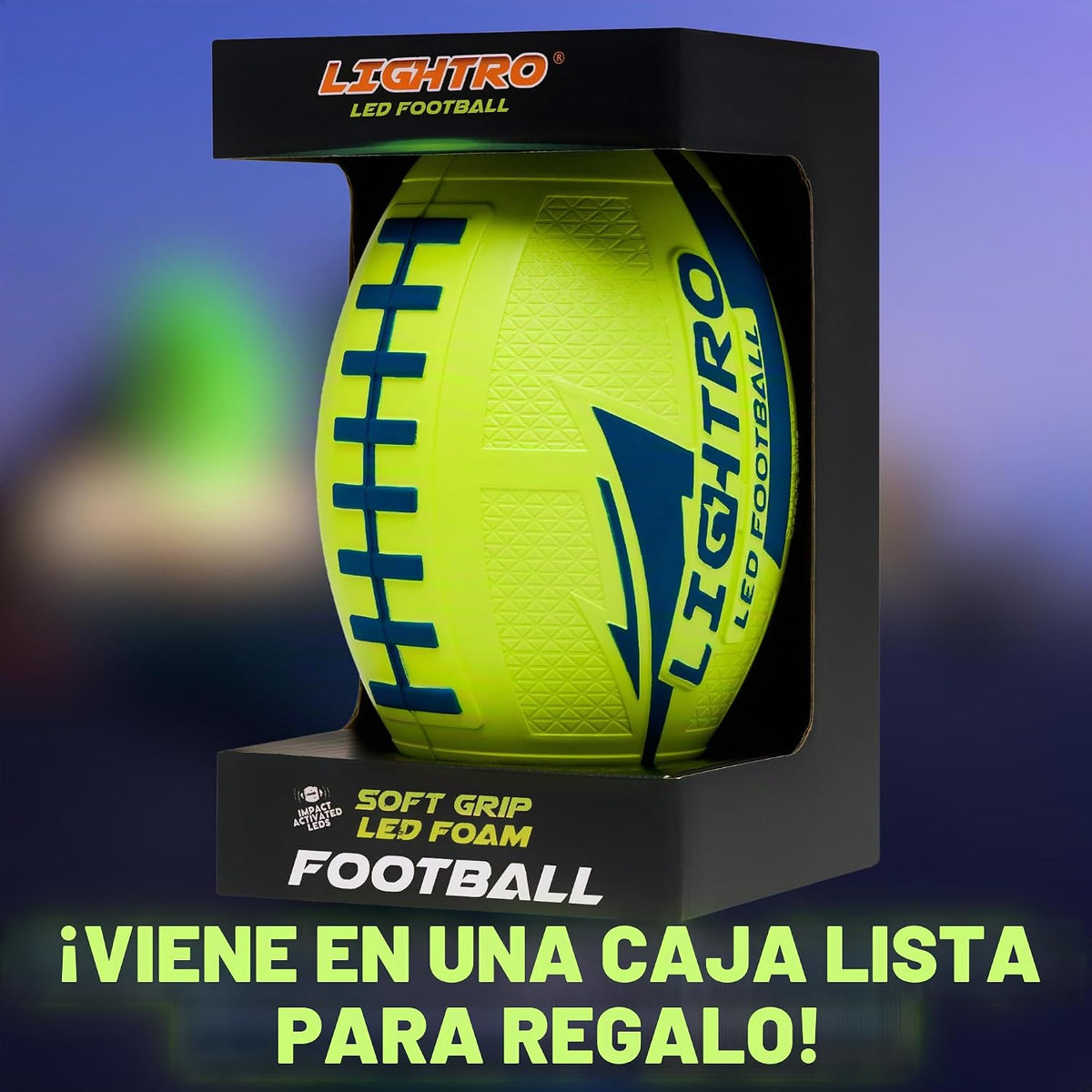 LIGHTRO - Balón de Fútbol Americano de Espuma Suave que Brilla en l...
