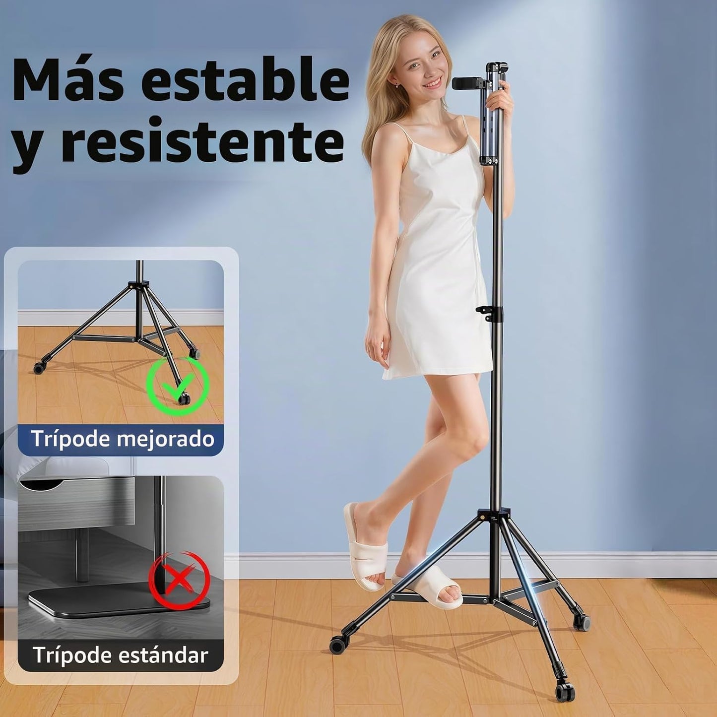 NIFBANG Soporte de trípode para teléfono para grabación de video co...