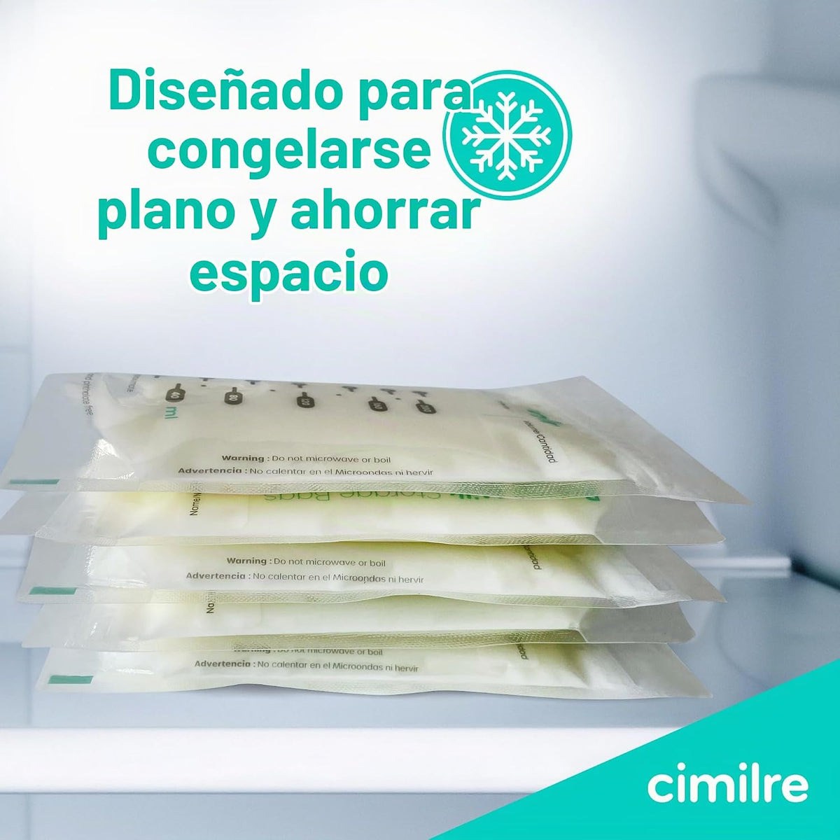 Cimilre Paquete de bolsas de almacenamiento de leche materna y extr...
