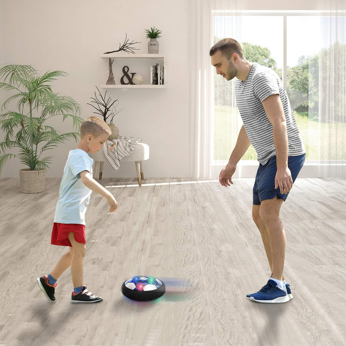 Pelota de Fútbol Hover para Niños, Balón de Fútbol Flotante con Ene...