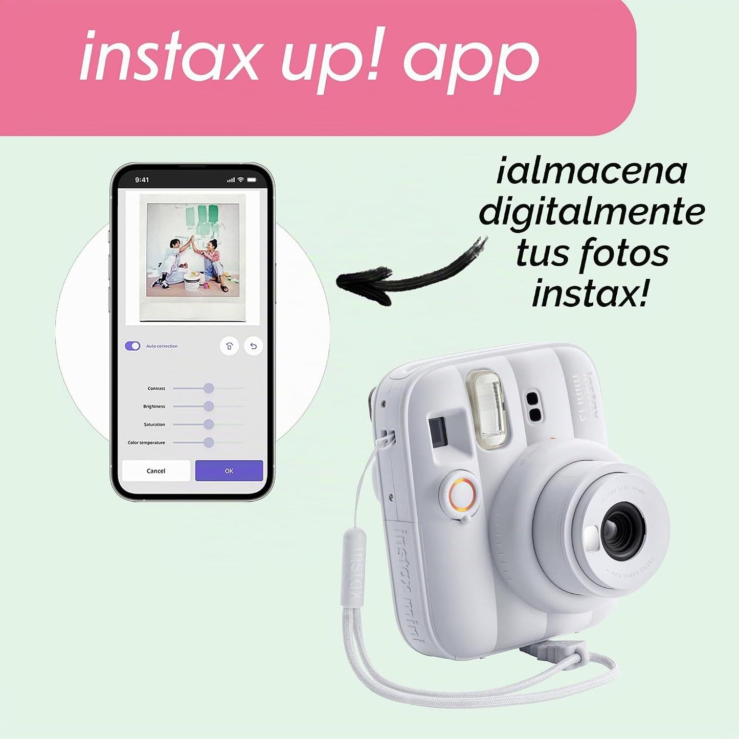 FUJIFILM INSTAX MINI 13 Cámara de película instantánea (rosa carame...