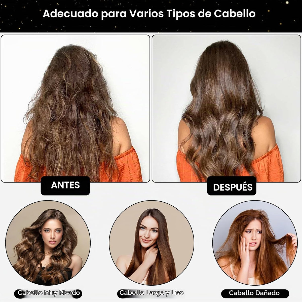 TEPENAR Accesorio para secador de pelo, grande, negro, mejorado, su...