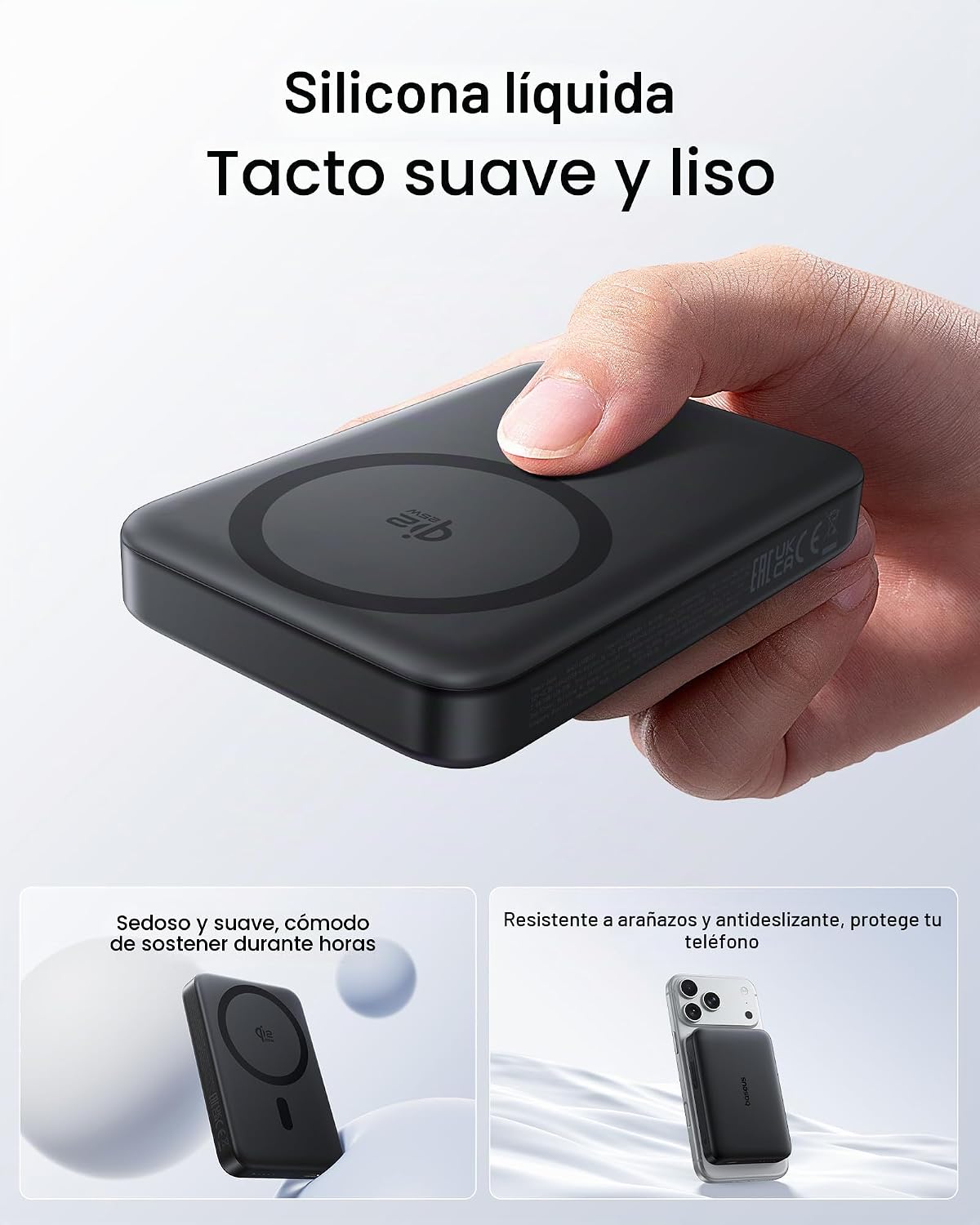 Baseus Qi2.2 - Cargador portátil MagSafe de 25 W, batería magnética...