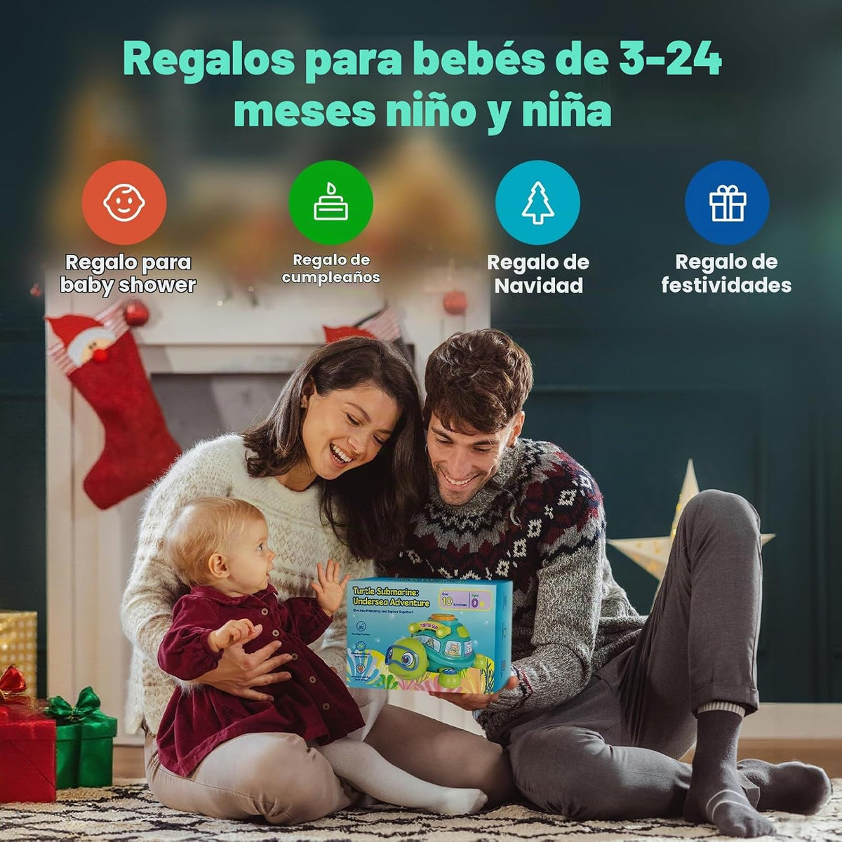 Zardali Juguetes para bebés de 6 a 12 meses, juguete musical de tor...