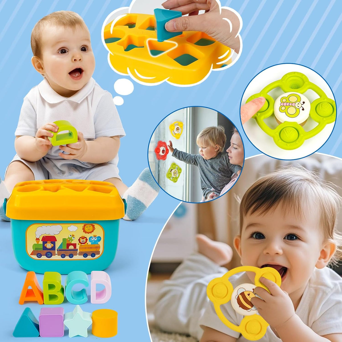 Juguetes Montessori para bebés de 6\u201312\u201318 meses con clasi...