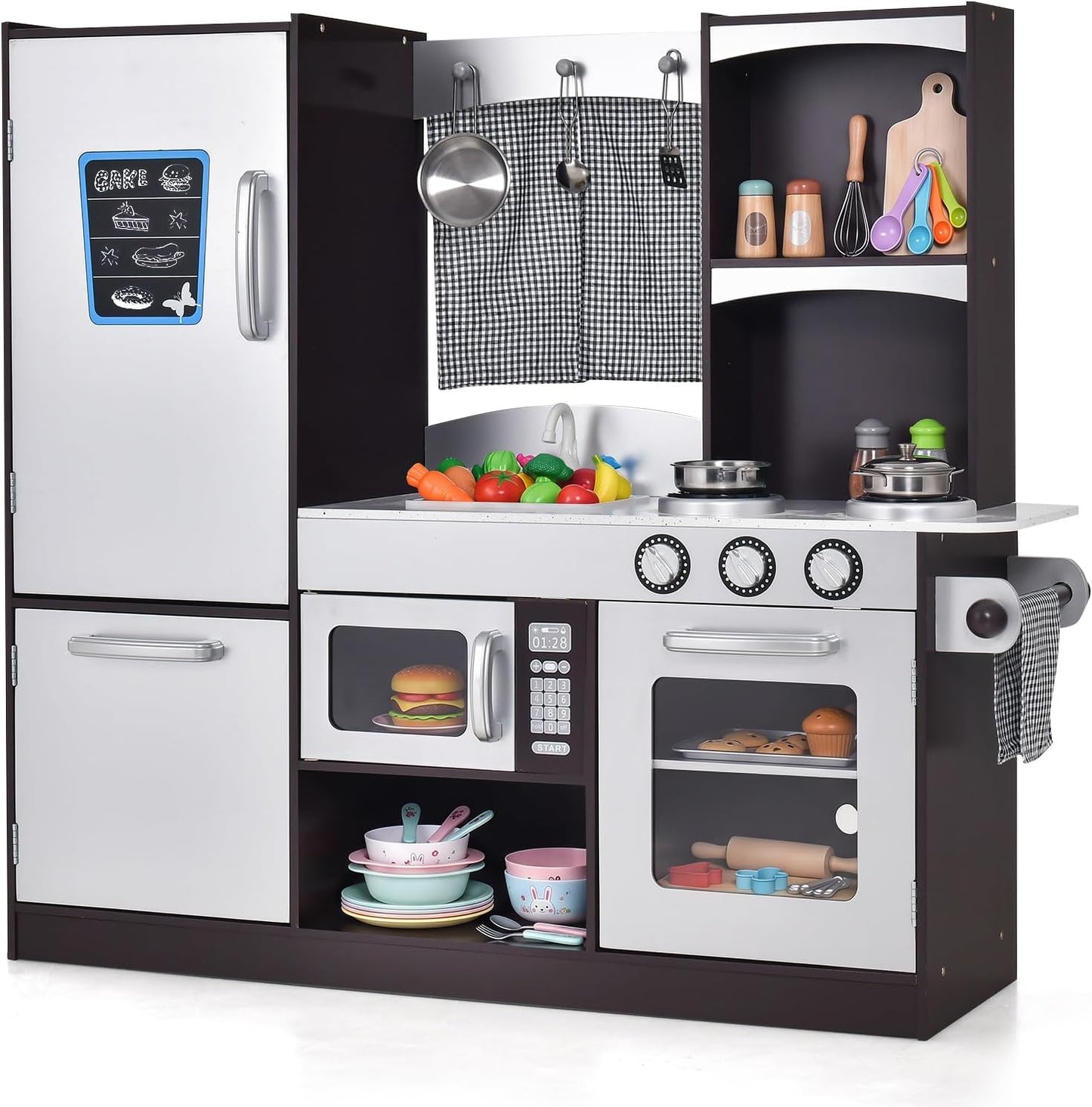 Costzon Cocina de Juguete para Niños, Conjunto de Cocina de Madera...