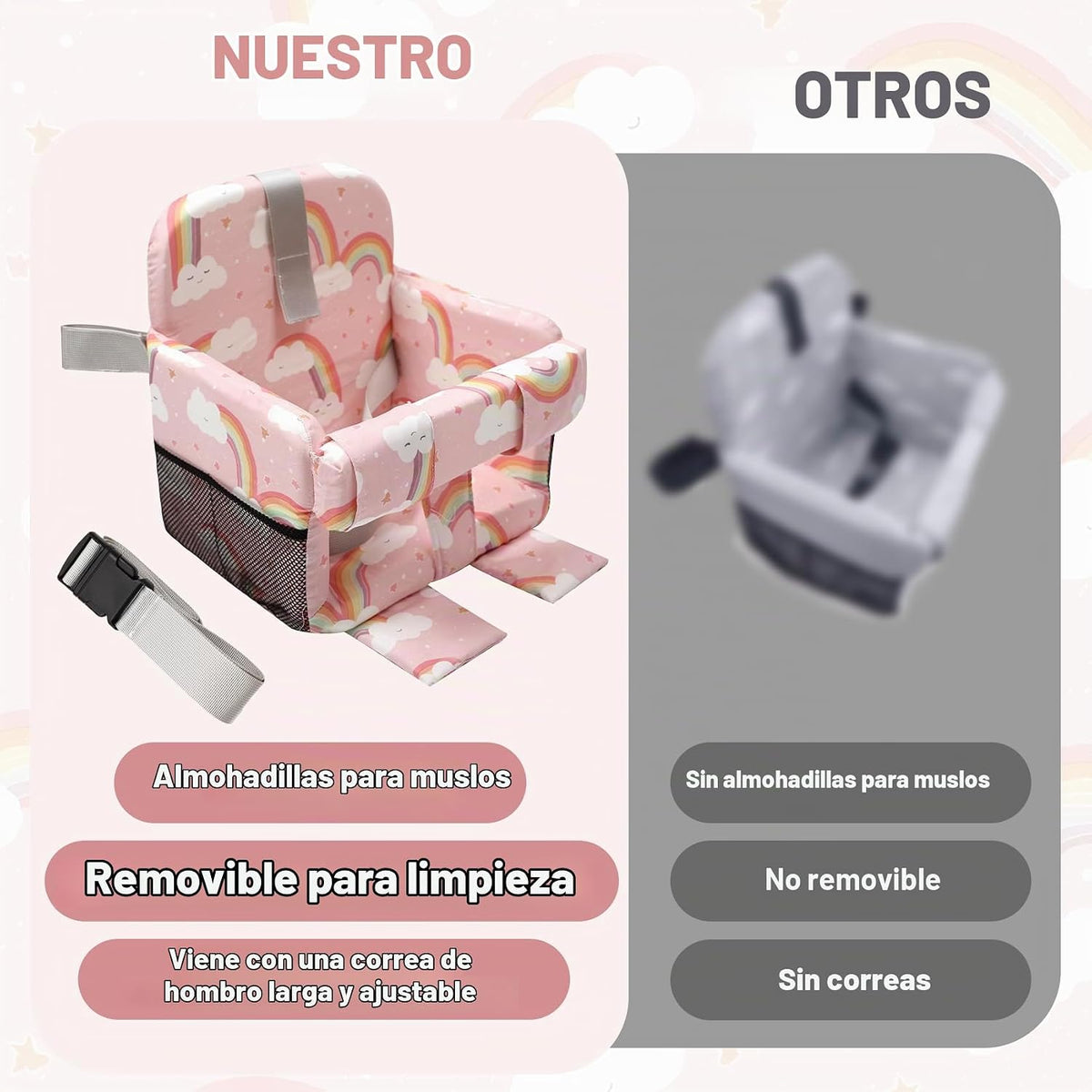 Funda de asiento de carrito de compras para bebé niña y niño, funda...