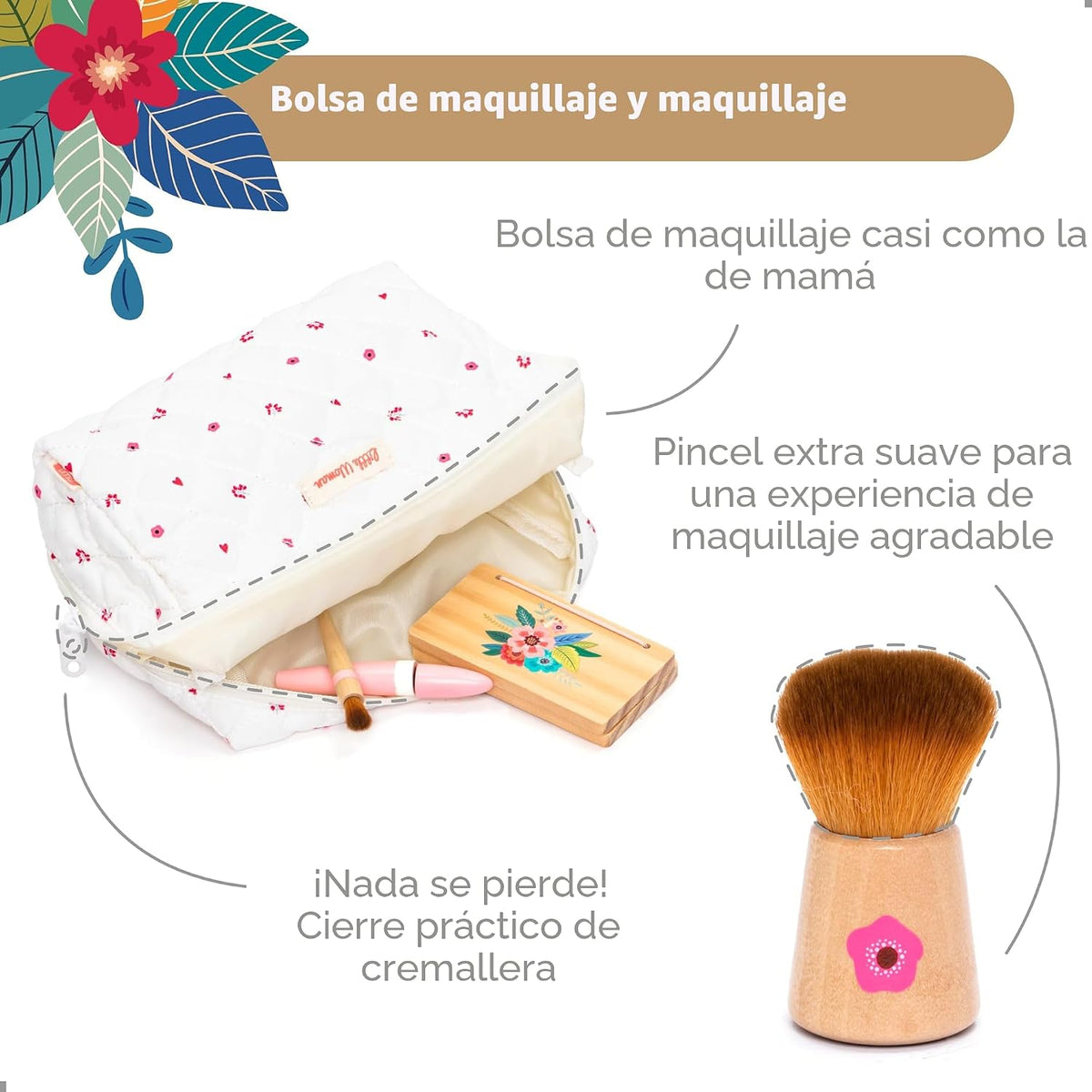 UMU® Kit de maquillaje de juguete de madera para niños pequeños \u2...
