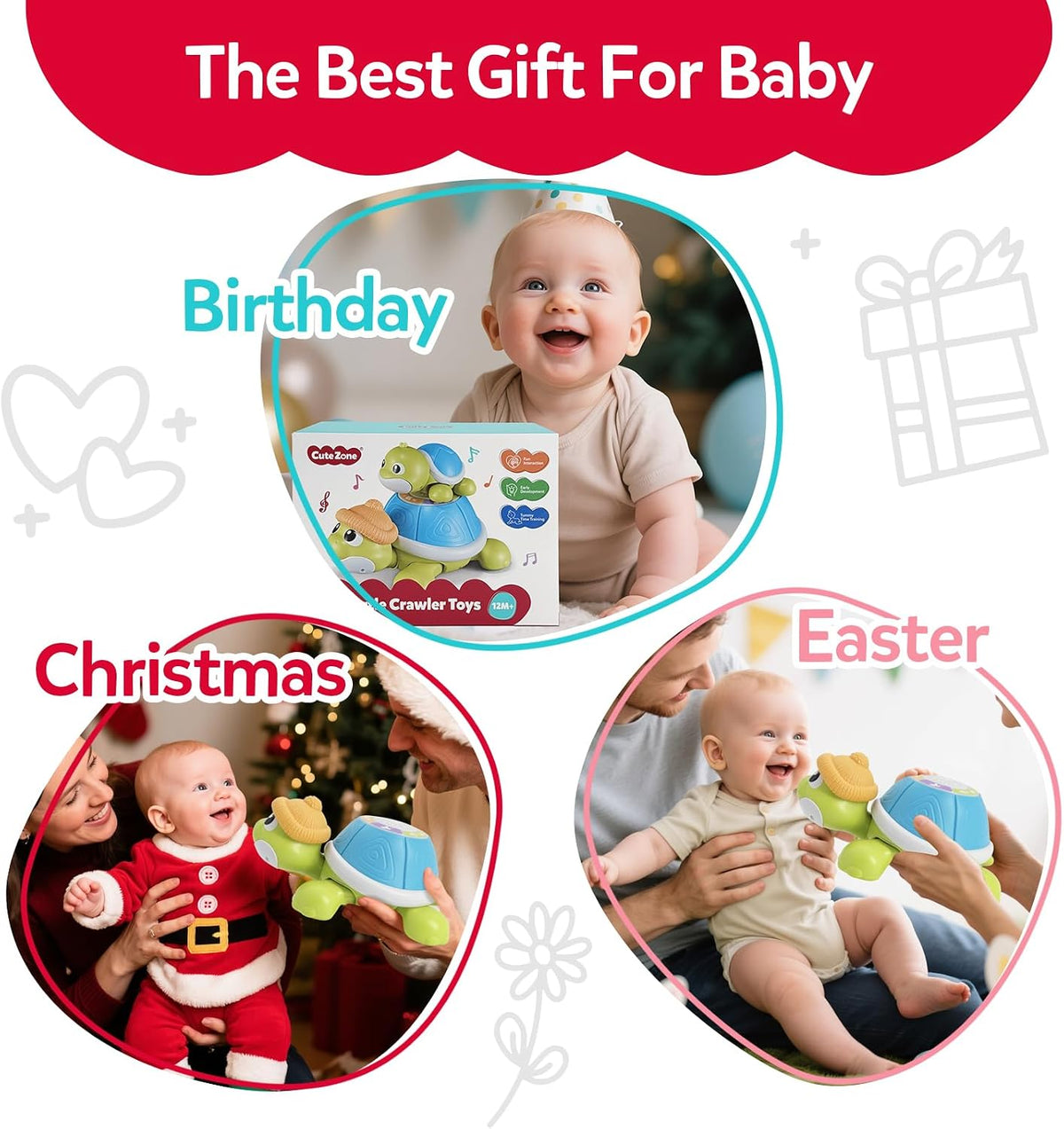 CuteZone Juguetes para bebés de 6 a 12 meses \u2013 Juego de juguet...