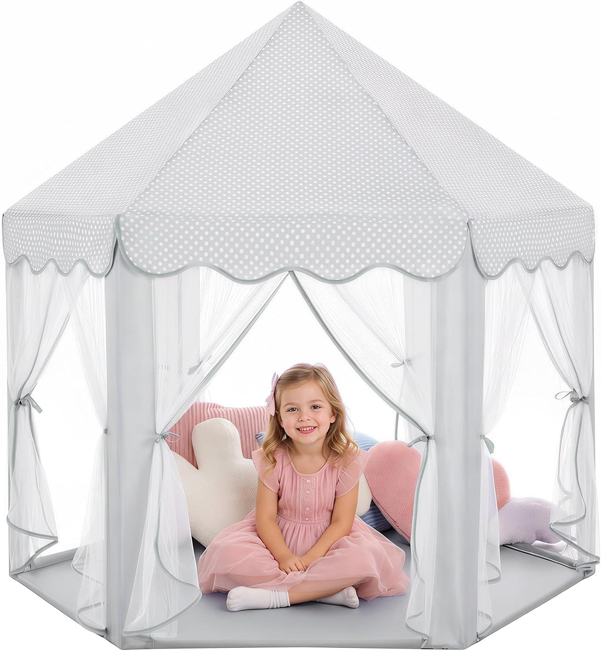 Tienda de campaña de castillo de princesa para niñas, tiendas de ju...