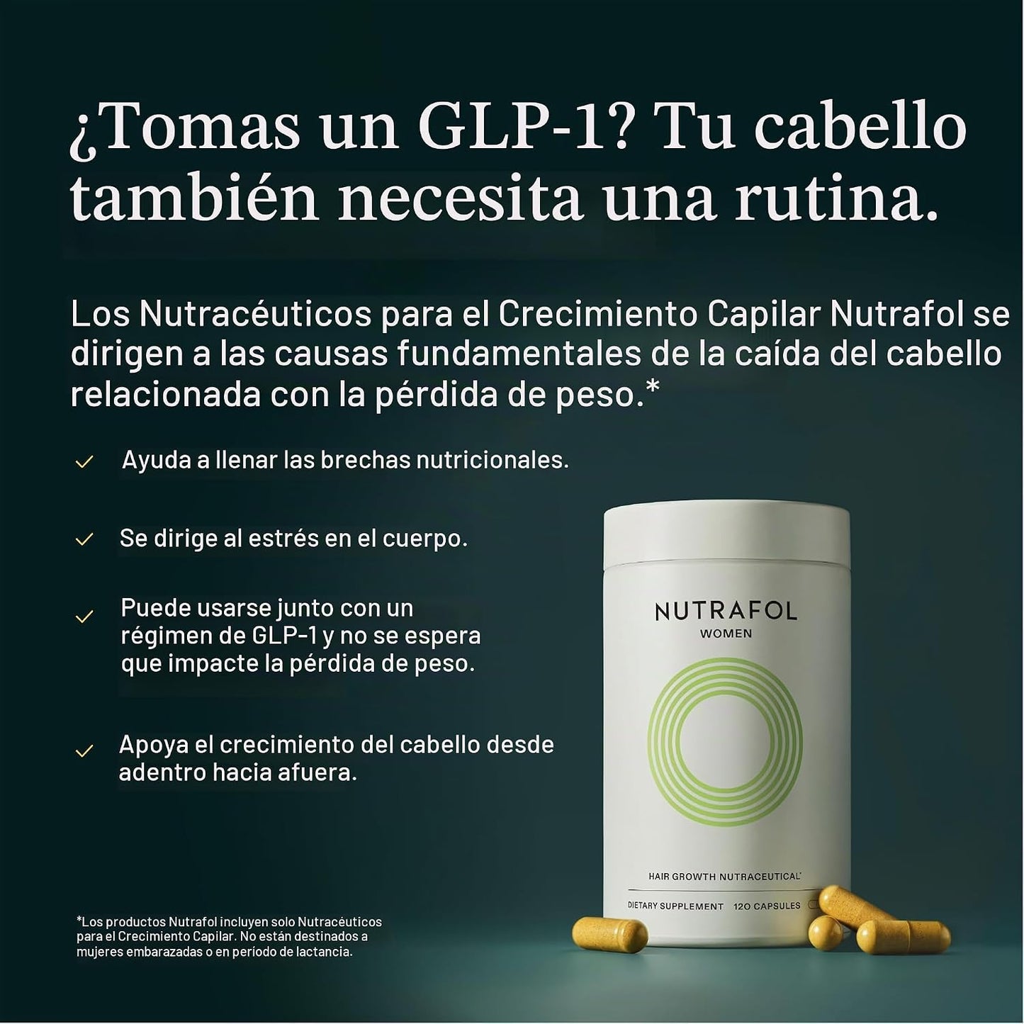 Nutrafol - Suplementos de crecimiento del cabello para mujeres de 1...