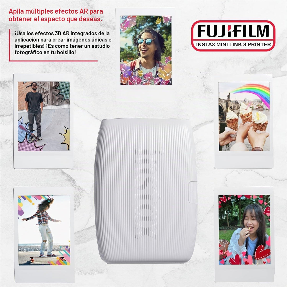 Fujifilm Instax Mini Link 3 - Paquete de película para impresora In...