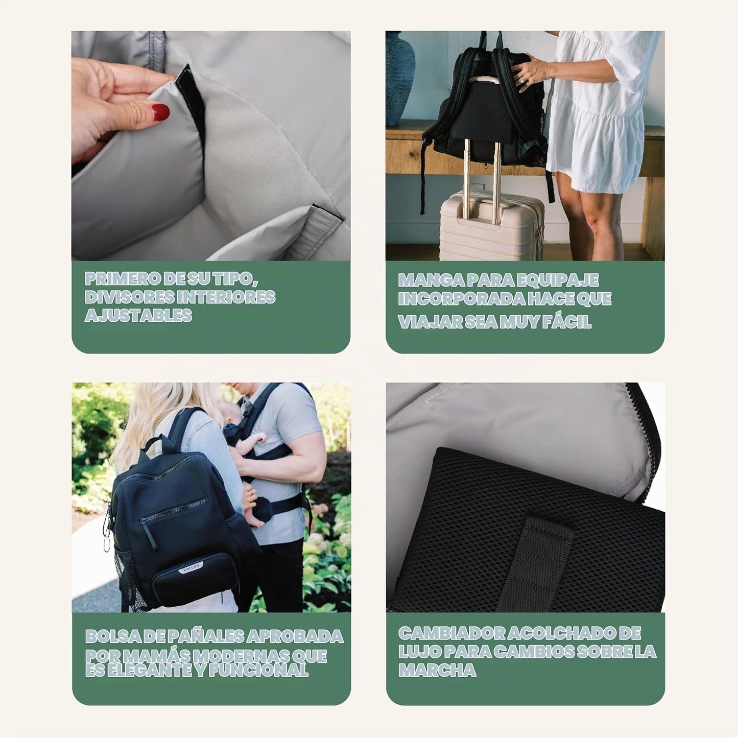Colugo - Mochila de neopreno para pañales con cambiador y bolsas |...