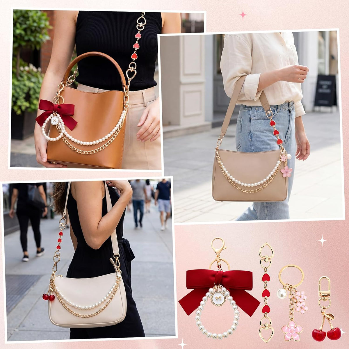 Sylixonae Juego de 7 piezas de accesorios para monedero con extenso...