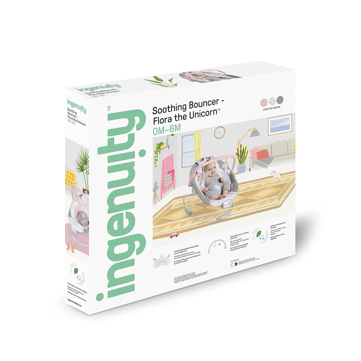 Ingenuity Hamaca Relajante para Bebé Asiento Infantil con Vibracion...
