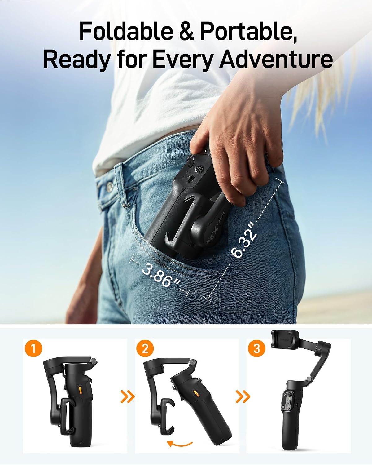 Estabilizador de cardán iSteady X3 SE de hohem para iPhone, estabil...