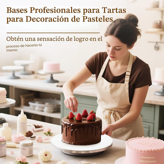 24 PCS Bases para Pasteles Redondas de 12 Pulgadas, Tambores para P...