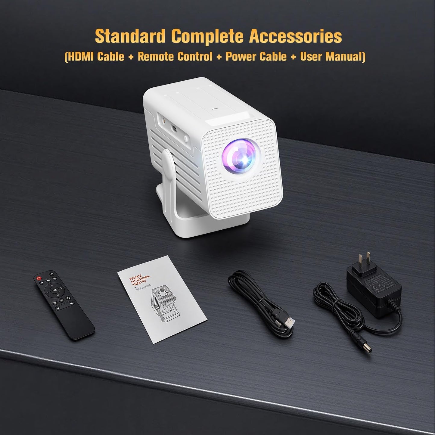 XENPONAD Mini proyector con WiFi y Bluetooth, proyector compatible...